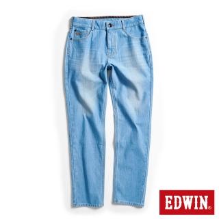 【EDWIN】男裝 JERSEYS 迦績 超彈中直筒牛仔褲(石洗藍)