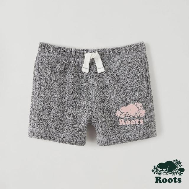 【Roots】Roots嬰兒-絕對經典系列 海狸LOGO五分休閒短褲(灰色)