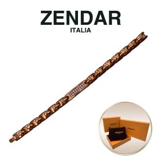 【ZENDAR】4顆純鍺 健康鈦鍺白鋼玫瑰金鈦鍺磁石手鍊精品 附送禮提袋(M號 39185)