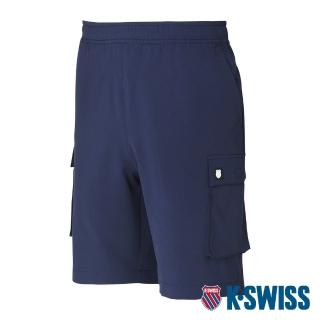 【K-SWISS】運動短褲 Active Dobby Shorts-男-藍(108066-426)