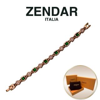 【ZENDAR】4顆純鍺 健康鈦鍺白鋼玫瑰金深綠鈦鍺磁石手鍊精品 附送禮提袋(S號 67626)