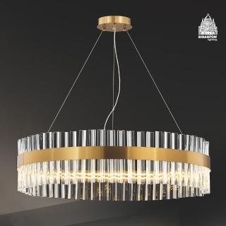 【必登堡】菲妮克絲水晶吊燈 80cm B560691(客廳燈/餐廳燈/法式/輕奢風/水晶/簡約)