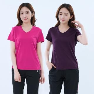 【遊遍天下】台灣製女款顯瘦抗UV防曬涼感吸濕排汗機能V領衫 二色(S-3L)