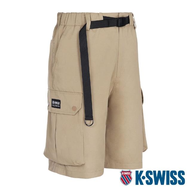 【K-SWISS】工裝短褲 Cargo Pants-男-卡其(108046-224)