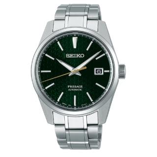 【SEIKO 精工】Presage 經典綠色紐索紋面盤機械錶/39.3mm/SK035(SPB169J1 / 6R35-00V0G)