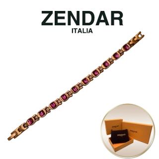 【ZENDAR】4顆純鍺 健康鈦鍺玫瑰金色深梅手鍊精品 附送禮提袋(S號 87292)