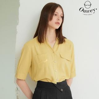 【OUWEY 歐薇】甜美氣質寬鬆雪紡襯衫(黃色；S-L；3232131504)