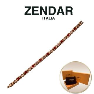 【ZENDAR】4顆純鍺 健康鈦鍺玫瑰金色紅水晶手鍊精品 附送禮提袋(S號 86320)