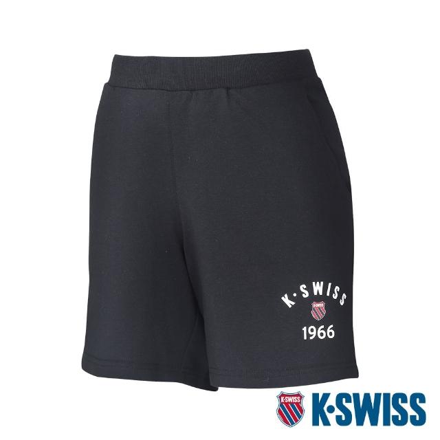 【K-SWISS】棉質短褲 Sweat Shorts-女-黑(198059-008)