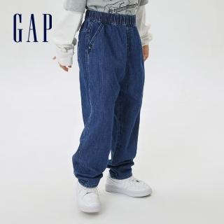 【GAP】男童裝 棉麻混紡輕薄透氣牛仔褲 輕透氣系列-藍色(602171)