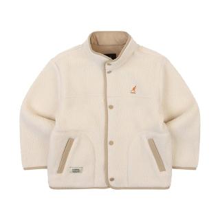 【KANGOL】韓國-KIDS 雪爾帕毛絨外套-米白色(W22AJ006IY)