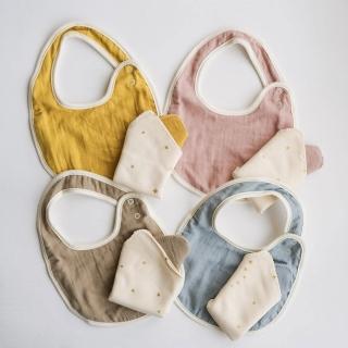 【Cocowalk】日本口水巾紗布手帕三件組-四色(100% 日本製)