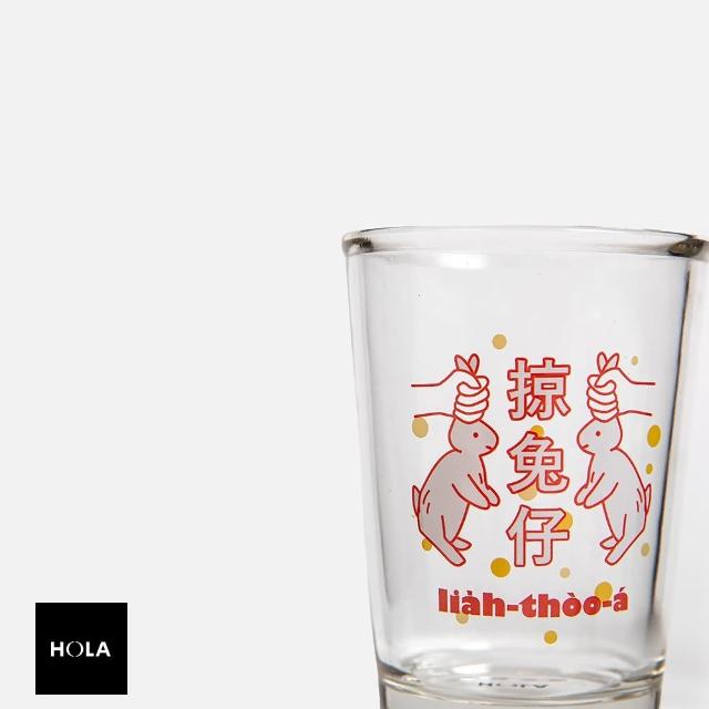 【HOLA】錦源興復古玻璃杯2入組-掠兔子