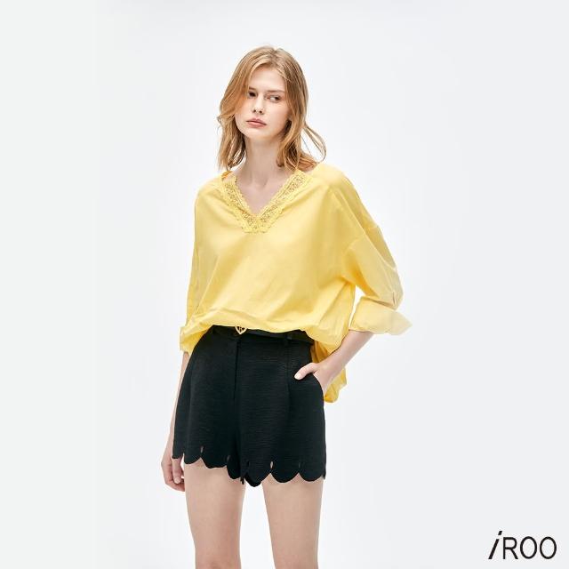 【iROO】日光黃棉質上衣