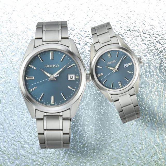 【SEIKO 精工】CS系列簡約冰湖藍面不鏽鋼腕錶 SK038  29.8mm(SUR531P1/6N22-00K0U)