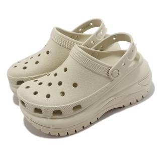 【Crocs】涼拖鞋 Classic Mega Crush Clog 男女鞋 骨白色 超厚底 光輪克駱格 卡駱馳(2079882Y2)