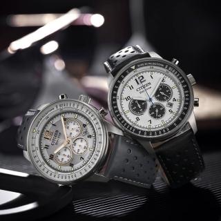 【CITIZEN 星辰】亞洲限定熊貓飛行光動能計時腕錶44mm(CA4500-32A)