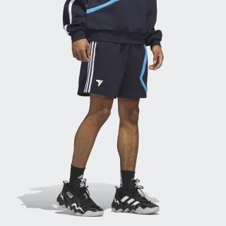 【adidas 愛迪達】短褲 男款 運動褲 籃球褲 TRAE YOUNG 藍 IB9442