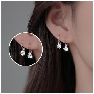 【HaNA 梨花】韓國水滴鑽石．迷你圈耳環