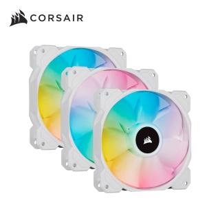 【CORSAIR 海盜船】SP120 RGB ELITE 白色機殼風扇-*3+Lighting控制器