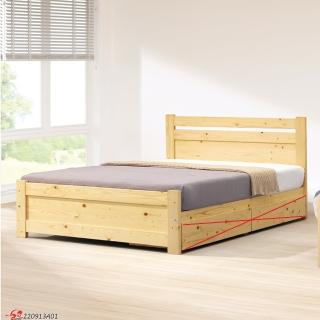 【MUNA 家居】比利5尺雙人床/共兩色/不含抽屜櫃(雙人床 床架 床台 收納)