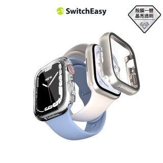 【SwitchEasy 魚骨牌】Apple Watch Ultra 2/Ultra 49mm Hybrid 鋼化玻璃透明手錶殼(殼膜一體/通用Ultra2)