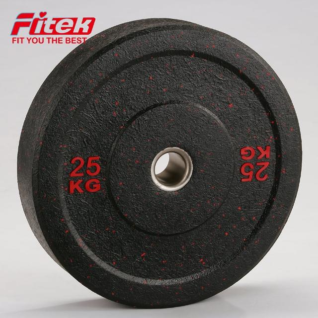 【Fitek】25公斤槓片一片 可摔奧林匹克槓片/ IWF規格槓片 20KG(耐衝擊彈跳片 奧林匹克包膠槓片 奧片)
