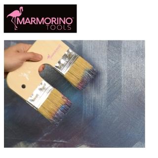 【La Deco 藝術漆具】Marmorino Tools 義大利原裝進口MO35214 專業牆面塗料 雙頭毛刷(180X160mm DIY 工具)