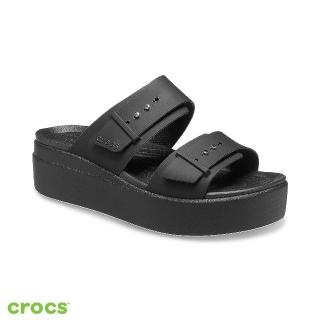 【Crocs】女鞋 布魯克林低跟涼鞋(207431-001)