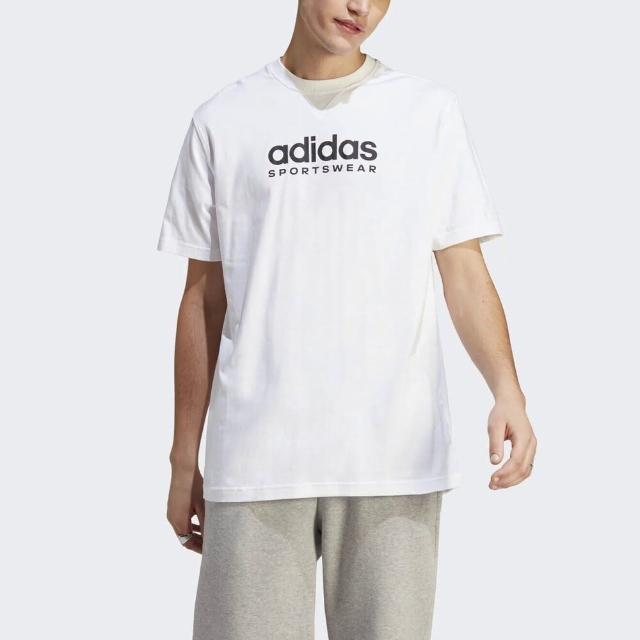 【adidas 愛迪達】M All Szn G T 男 短袖上衣 T恤 運動 休閒 寬鬆 純棉 舒適 白(IC9821)
