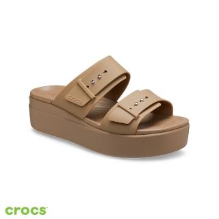 【Crocs】女鞋 布魯克林低跟涼鞋(207431-260)
