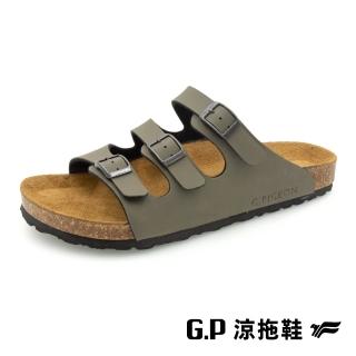 【G.P】男款簡約三帶柏肯拖鞋M523-橄欖綠(SIZE:40-44 共二色)