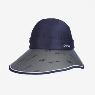 【PING】女款可拆帽頂抗UV遮陽高爾夫球帽-深藍(GOLF/高爾夫配件/RQ21103-58)