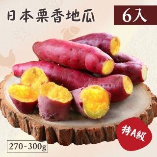 【好食鮮】精選特A級日本栗香地瓜6包組(270-300g/包)