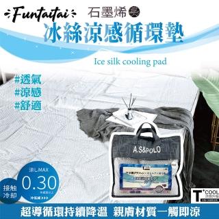 【Funtaitai】石墨烯冰絲涼感循環墊(雙人加大6X6.2呎)