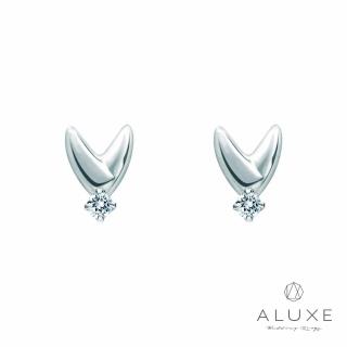 【ALUXE 亞立詩】18K 簡約心型 鑽石耳環 EE0735