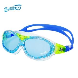 【SAEKO】超大鏡面廣角兒童泳鏡 K7(防霧 蛙鏡 水上運動)