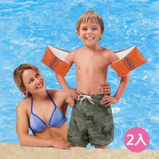【INTEX】Vencedor 豪華型手臂浮圈 大(游泳充氣浮水背心 手臂浮圈 浮力圈 兒童學習 水上玩具-2入)