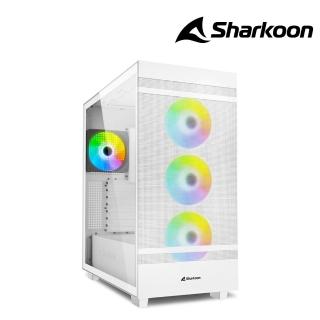 【Sharkoon 旋剛】Rebel C50 RGB White ATX電腦機殼(鋼化玻璃/ARGB/白)
