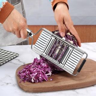 【PUSH!】廚房用品不銹鋼切菜器 刨紫甘藍 絲刨起司 切絲磨蓉切片四刀頭(刨絲切菜器D319)
