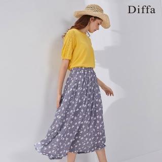 【Diffa】藍白花長裙-女