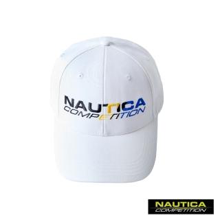 【NAUTICA】COMPETITION漸層品牌LOGO休閒帽(白)