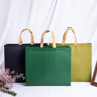 【PS Mall】手提袋 環保袋 購物袋 素色無紡布手提環保袋45x33x12cm 2入(J1121)