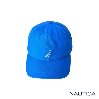 【NAUTICA】簡約品牌LOGO休閒帽(藍)