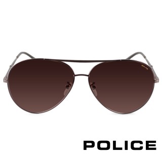 【POLICE】義大利經典簡約風太陽眼鏡(深咖-POS8585-0K09)