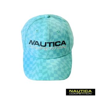【NAUTICA】COMPETITION格紋品牌LOGO休閒帽(水藍)