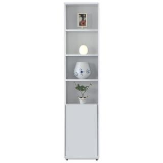 【AT HOME】現代簡約1.35尺白色單門收納書櫃/收納櫃/置物櫃(布拉格)