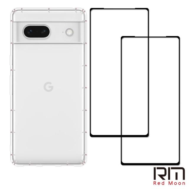 【RedMoon】Google Pixel 7a 手機殼貼3件組 鏡頭全包式空壓殼-9H玻璃保貼2入