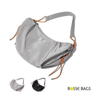 【Rosse Bags】輕便防潑水大容量單肩斜背包(現+預 灰色 / 黑色)