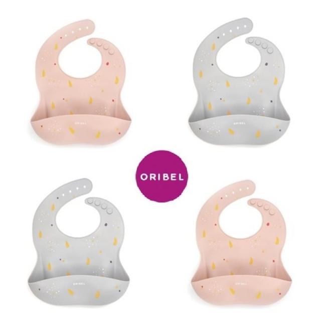 【Oribel】寶寶學習餐具-矽膠圍兜(學習餐具/副食品/矽膠/圍兜)